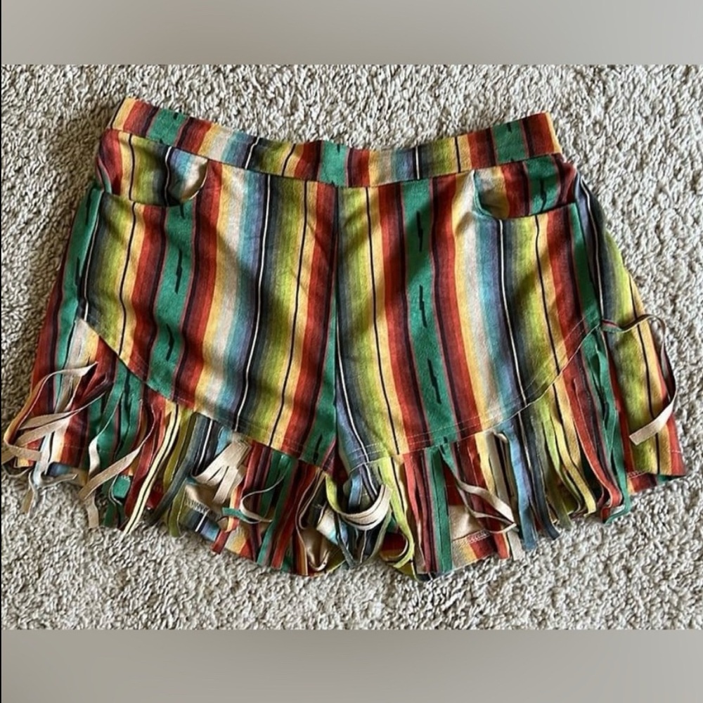 Colorful Striped Women's Shorts
